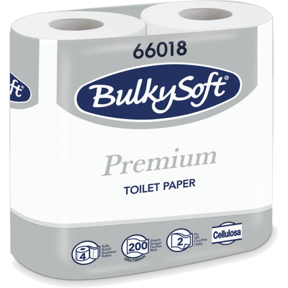 Bulky Soft Premium 2 Ply Toilet Tissue 200 Sheet - 40