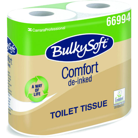 Bulky Soft 2 Ply Recycled Toilet Tissue 500 Sheet - 40